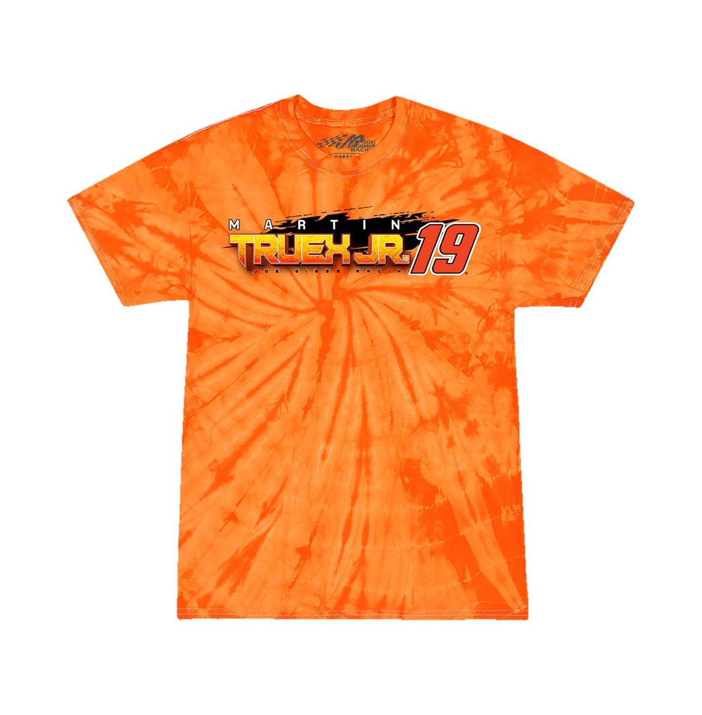 Детская футболка Joe Gibbs Racing Team Collection Orange Martin Truex Jr Bass Pro Shops Car Tie-Dye — фото 3