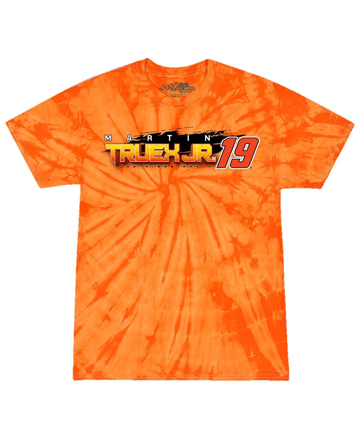 Joe Gibbs Racing Team Collection Big Boys And Girls Orange Martin Truex Jr Bass Pro Shops Car Tie-dye T-shirt In Orange