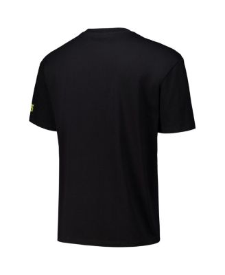 Men's Black Peanuts Snoopy Rodeo Loose Fit T-Shirt