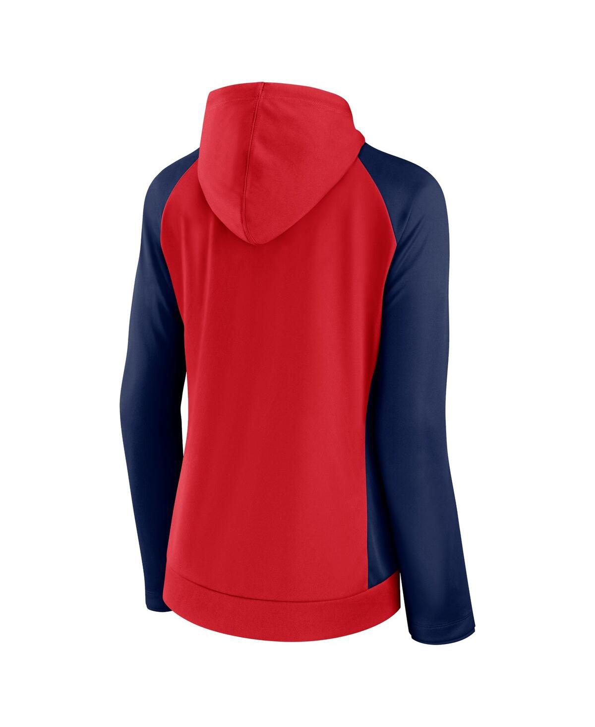 Fanatics Women'sNavy Chicago Fire Iconic Raglan Full-Zip Hoodie - Red, Navy