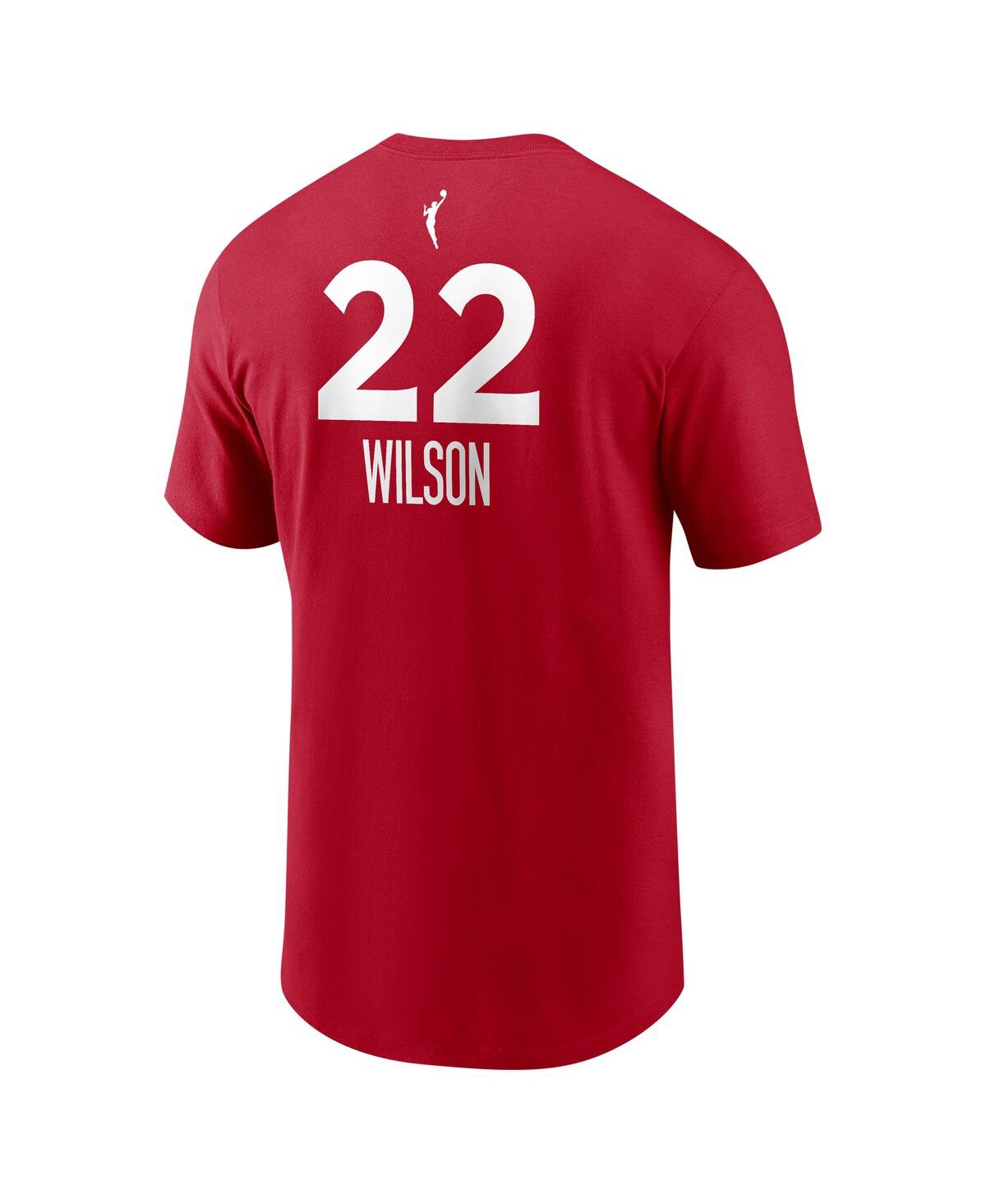 Nike Men's And Women's A'ja Wilson Red Las Vegas Aces Rebel Edition Name Number T-shirt In Red
