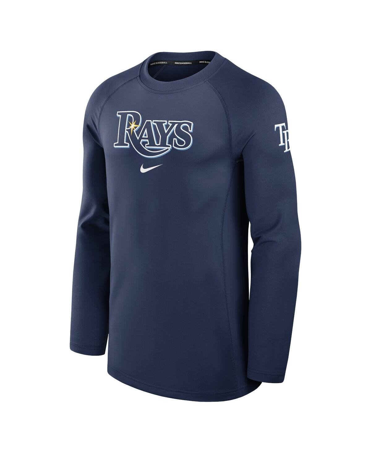 Nike Men's Navy Tampa Bay Rays Authentic Collection Game Time Raglan Performance Long Sleeve T-shirt In Navy