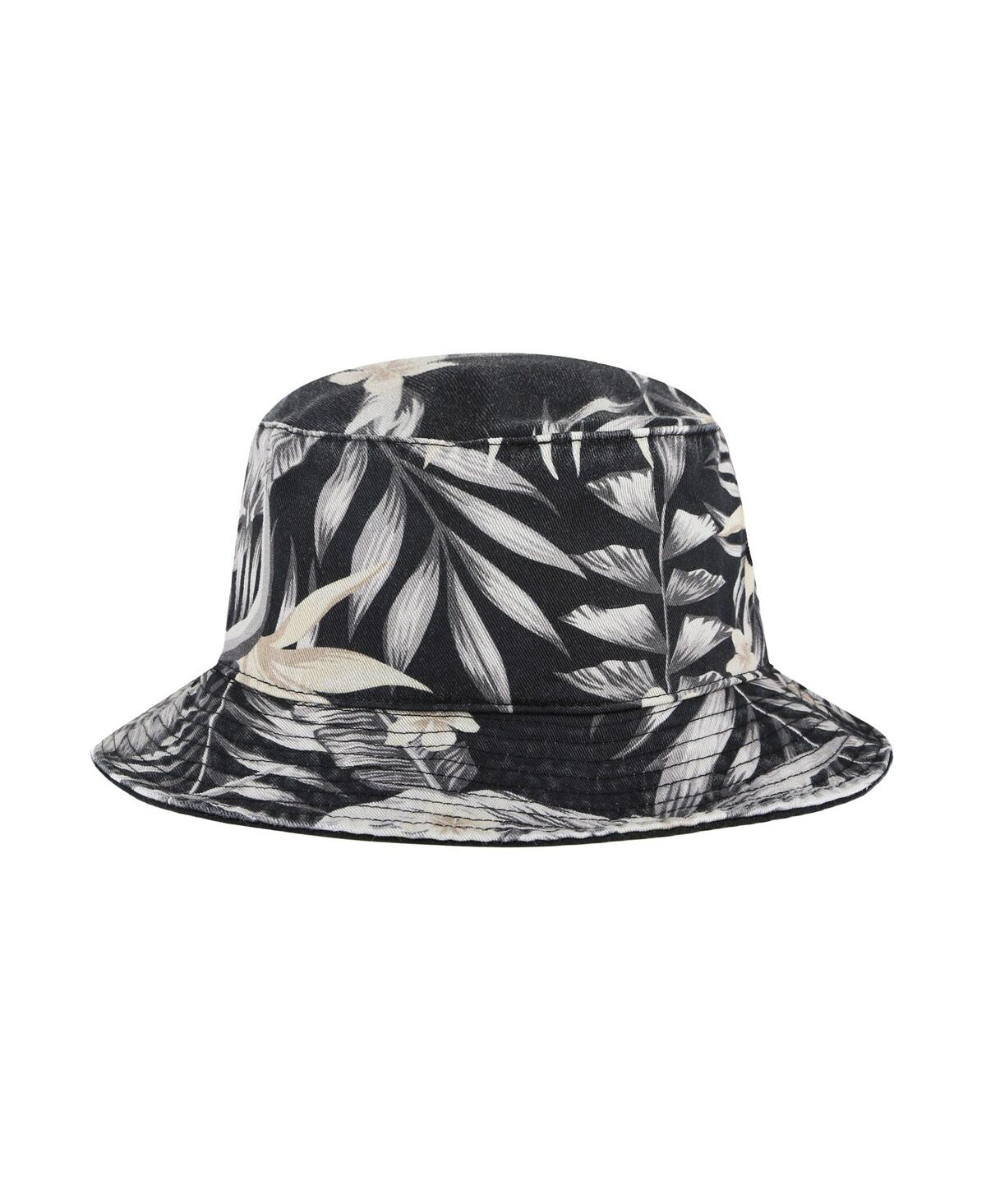 47 Brand Men's Black Florida State Seminoles Tropicalia Bucket Hat In Black