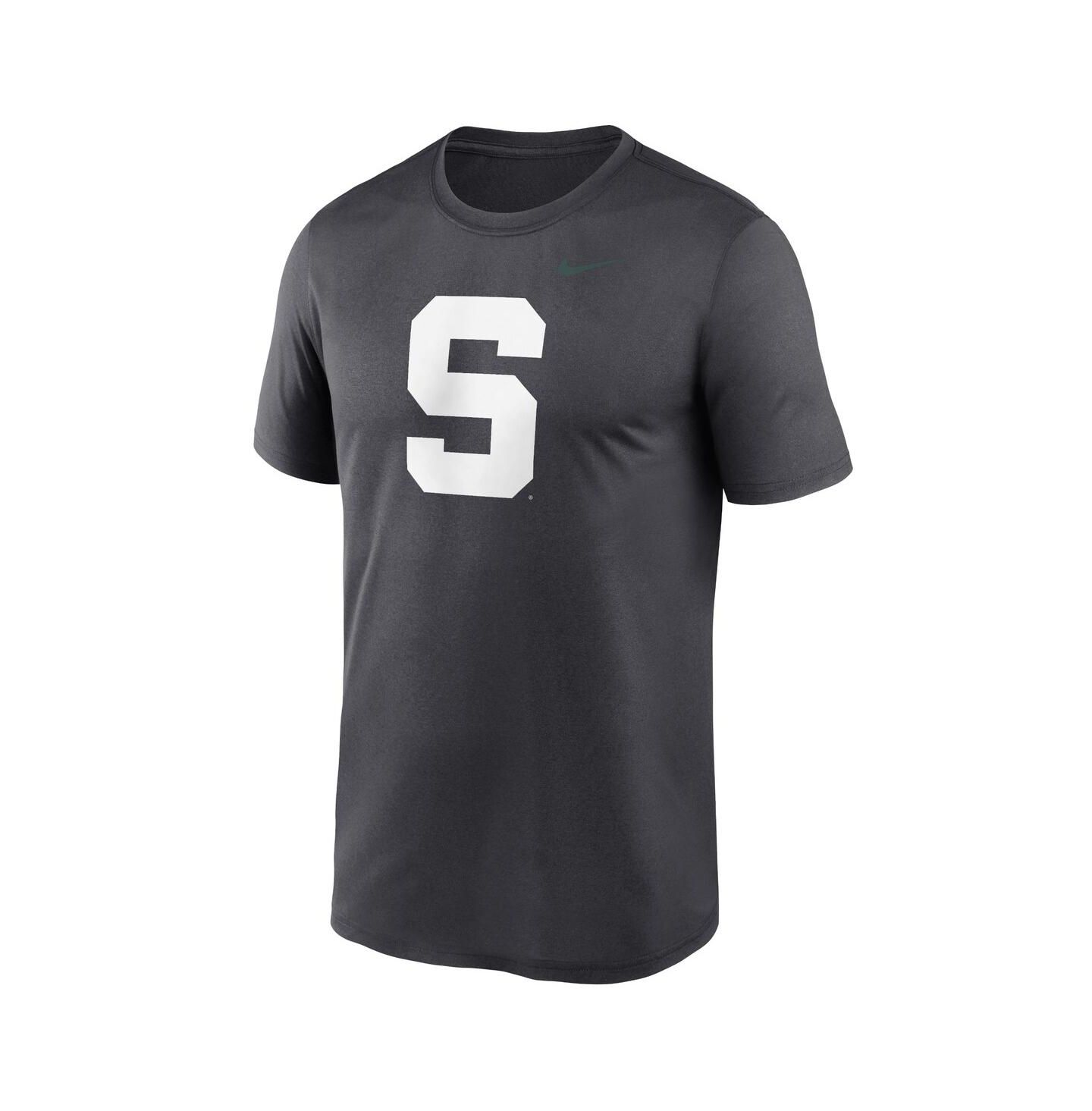 Мужская футболка Nike Anthracite Michigan State Spartans Primetime Legend Alternate Logo — фото 3