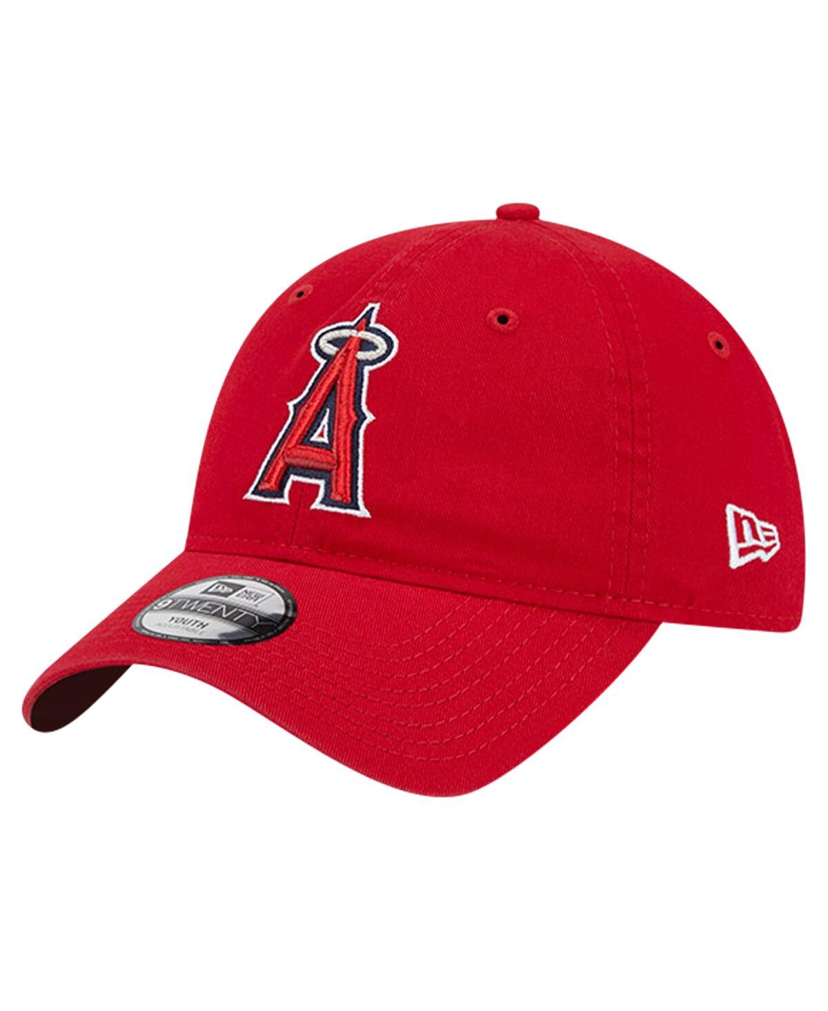 New Era Big Boys And Girls Red Los Angeles Angels Team Color 9twenty Adjustable Hat In Red