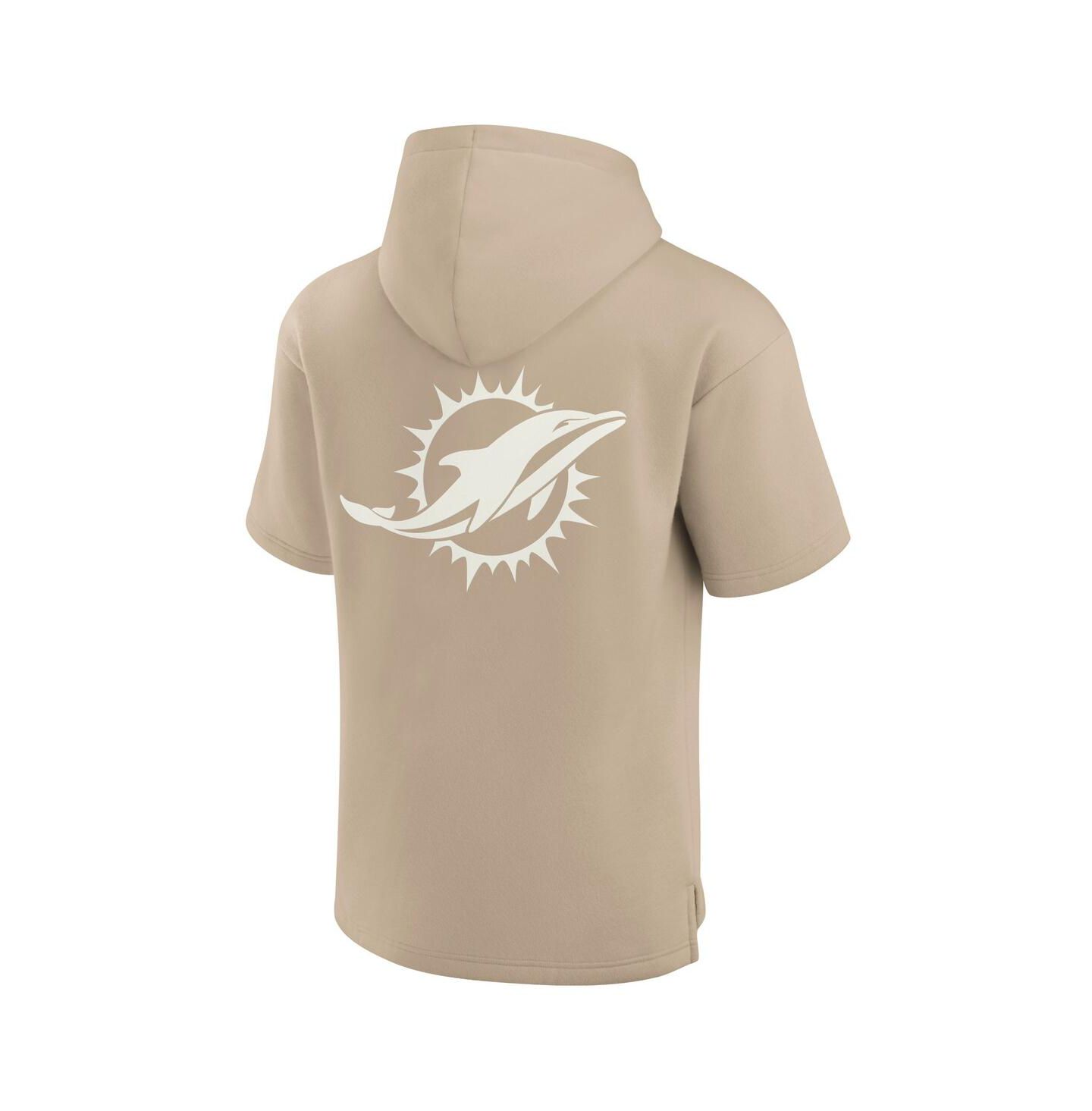 Худи Fanatics Khaki Miami Dolphins Elements Super Soft Fleece Short Sleeve Pullover — фото 2
