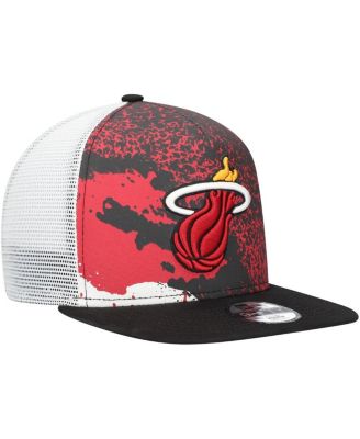 Big Boys and Girls Black Miami Heat Court Sport 9FIFTY Snapback Hat
