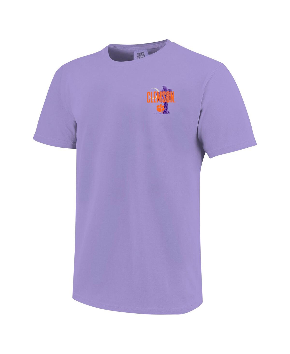 Image One Big Boys and GirlsClemson Tigers Hyperlocal Comfort Colors T-Shirt - Purple