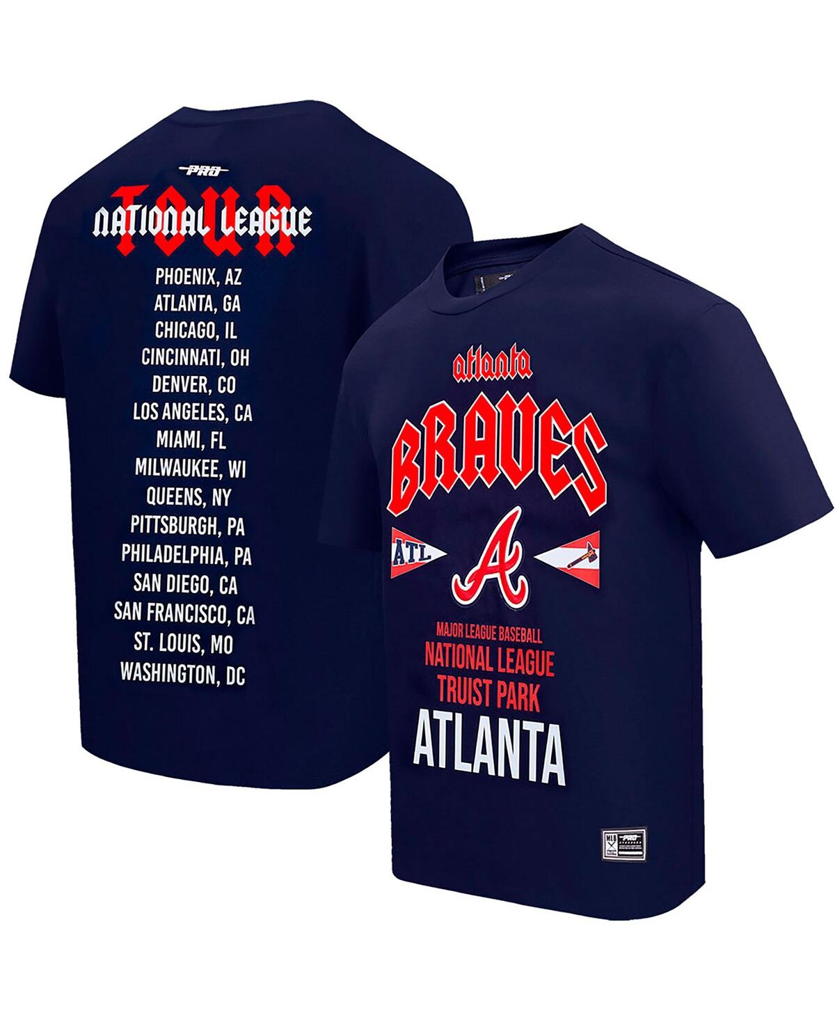 Men's Navy Atlanta Braves Oversized City Tour T-Shirt - Navy