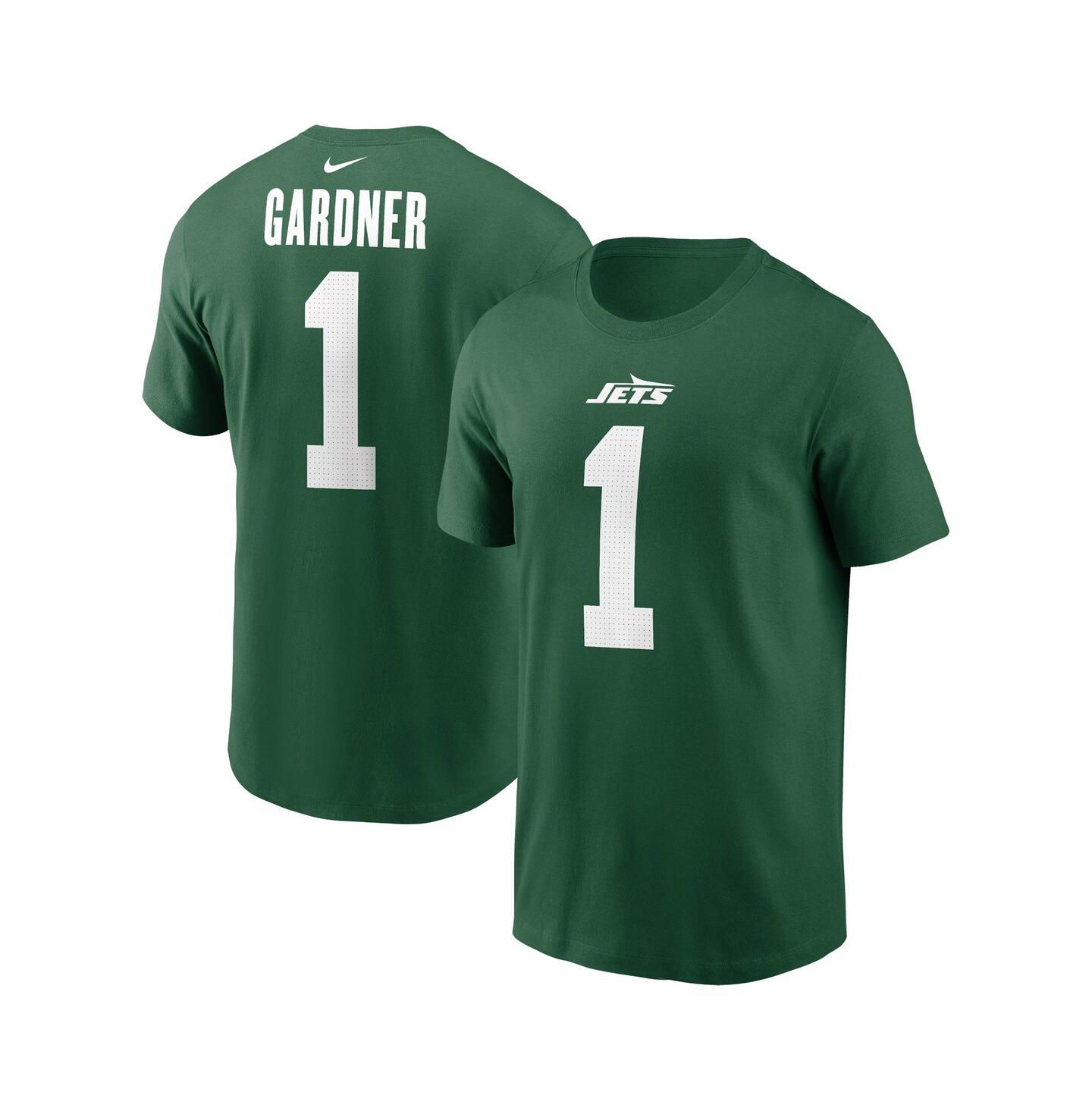 Мужская футболка Nike Sauce Gardner Green New York Jets Name & Number — фото 1