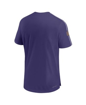 Men's Purple Baltimore Ravens 2024 Sideline Coach UV Performance T-Shirt