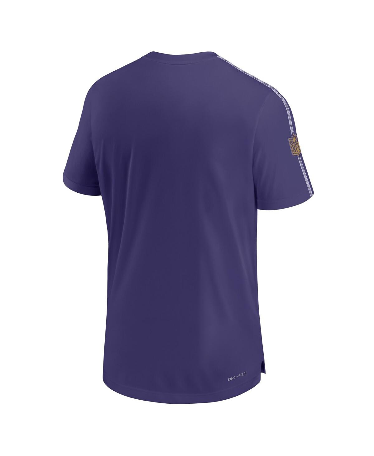 Nike Men'sBaltimore Ravens 2024 Sideline Coach Uv Performance T-Shirt - Purple, White