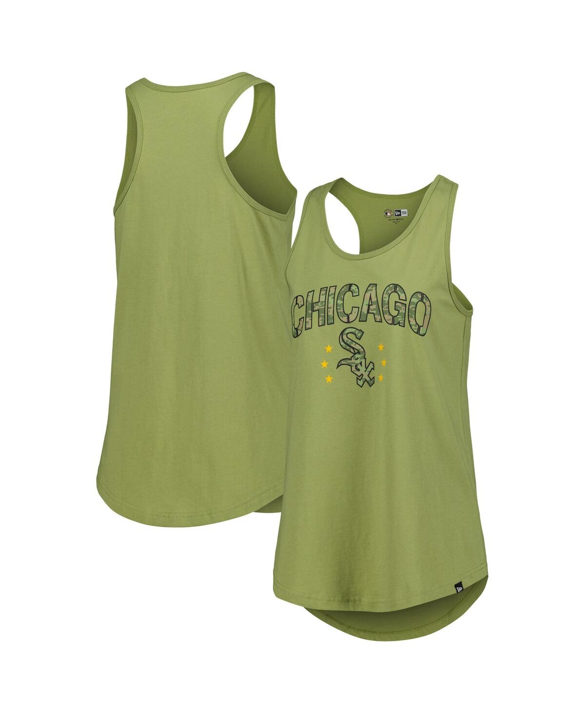 NEW ERA WOMEN'S OLIVE CHICAGO WHITE SOX ARMED FORCES DAY TANK TOP 