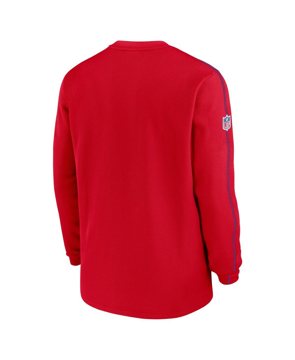 Nike Men'sNew England Patriots Alternate Logo Coach Long Sleeve T-Shirt - Red
