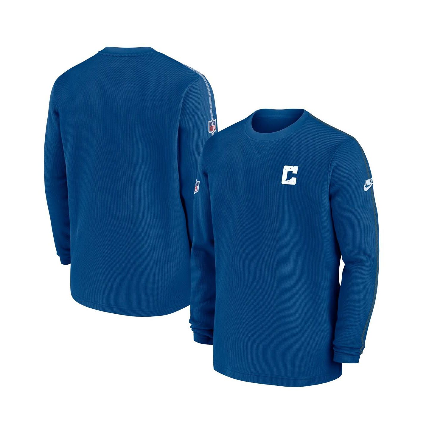 Мужская футболка Nike Royal Indianapolis Colts Alternate Logo Coach Long Sleeve — фото 1