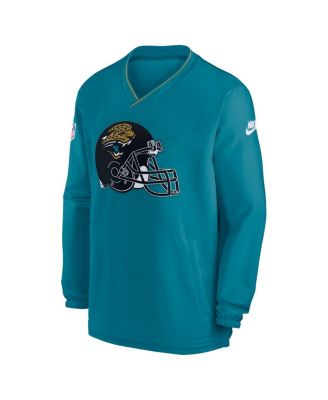 Men's Teal Jacksonville Jaguars Throwback Alternate Logo Pullover Wind Shirt