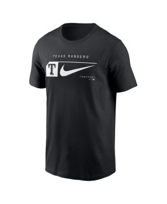 Men's Black Texas Rangers Fashion Graphic Swoosh T-Shirt