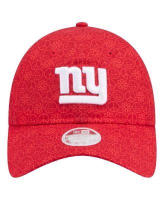 Women's Red New York Giants Smiley 9TWENTY Adjustable Hat