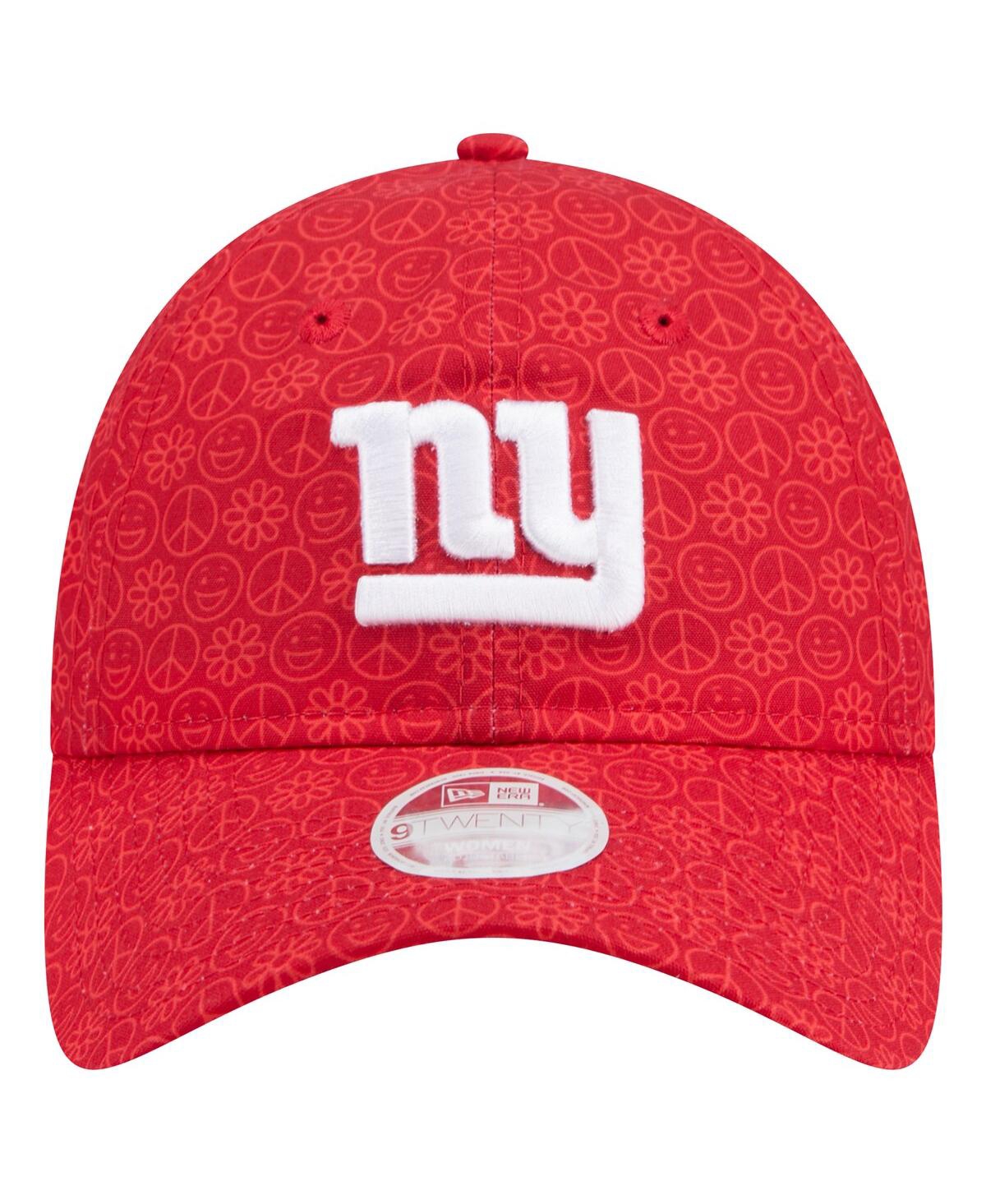 New Era Women's Red New York Giants Smiley 9twenty Adjustable Hat In Red