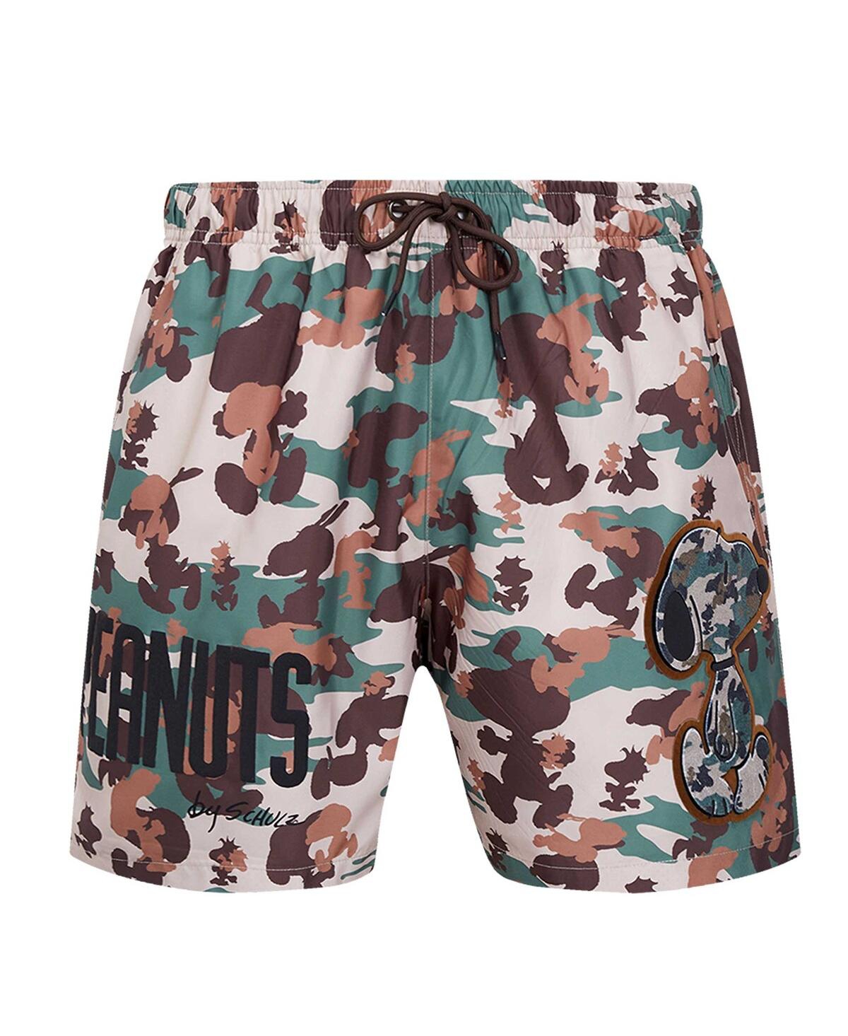 Freeze Max Men'sPeanuts Snoopy Military Camo Shorts - Brown