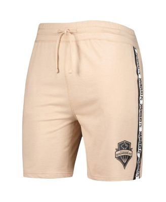Men's Tan Seattle Sounders FC Team Stripe Shorts