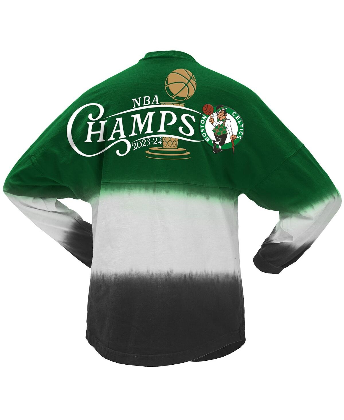 Spirit Jersey Men's and Women's Kelly-Green Boston Celtics 2024 Nba Finals Champions Horizontal Ombre Long Sleeve T-Shirt