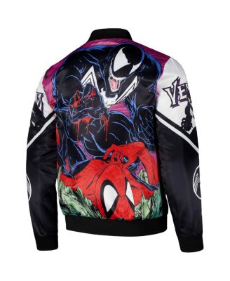 Chalk Line Men's Black Marvel Venom and Spider-Man Fanimation