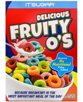 Big Fruity O's Candy Cereal Box, 16 oz.