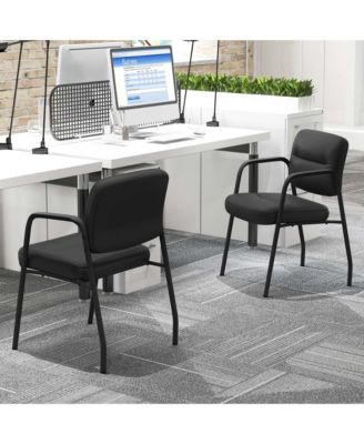 Waiting Room Chair No Wheels Set of 6 with Integrated Armrests for Reception