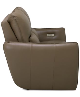 CLOSEOUT! Jekyns Leather Power Sofa, Created for Macy's