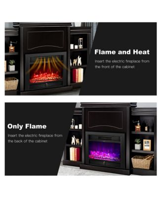 70'' Fireplace TV Stand Media W/ 28.5'' 750W/1500W Electric Fireplace
