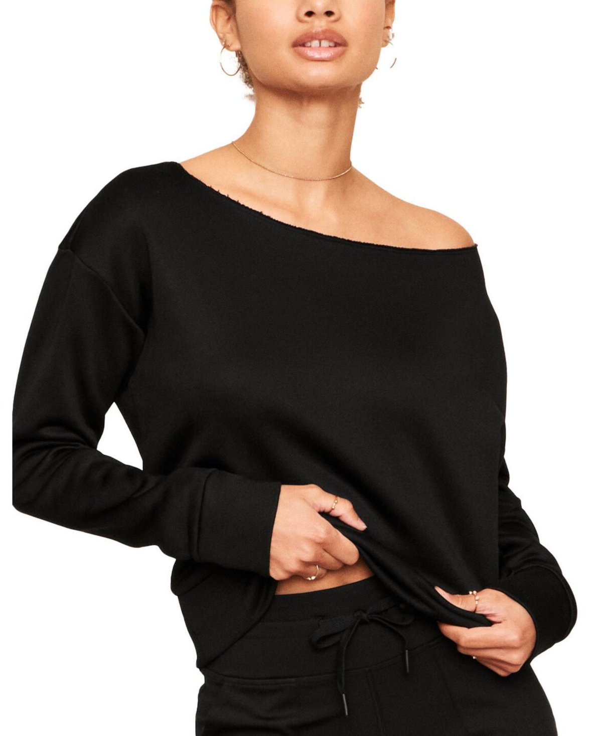 Women's Earth Republic Reese Boat Neck Sweater - Black