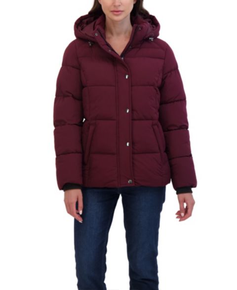 Женские куртки Sebby Collection Women's Short Hooded Stretch Puffer Jacket