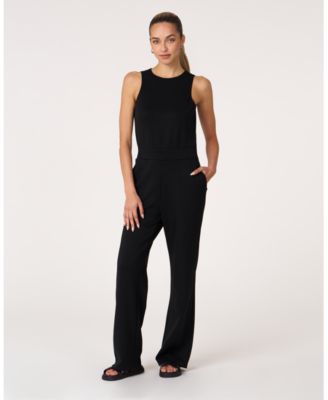 Women's Rebody That's a Wrap Wide Leg Scuba Jumpsuit
