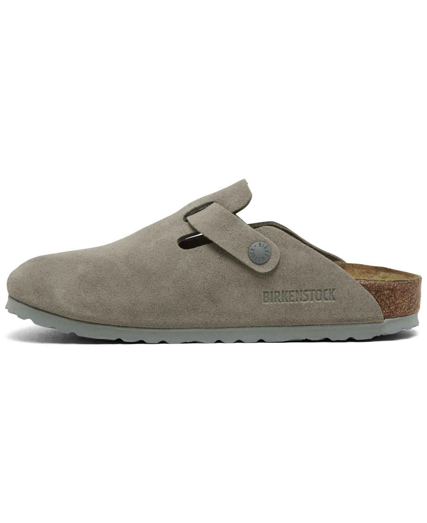 Женские сабо Birkenstock Boston Suede Leather, цвет: Серо-бежевый — фото 5