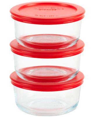 Pyrex 2-Cup Round Glass Storage Containers, 3-Pack - Macy's