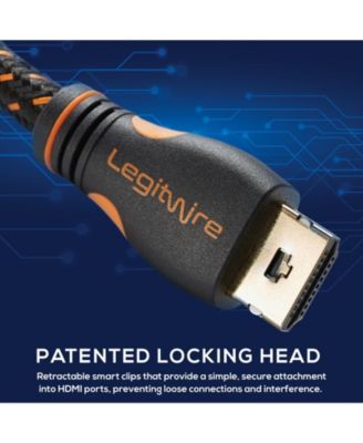 10 ft 4K High Speed HDMI Cables, 5 Pack - 18Gbps HDMI 2.0 (4K  60hz HDR UHD 4:4:4 Chroma) - Ethernet - Locking Head - Deep Color Ultra HD with ARC, 3D, HDCP 2.2, 28AWG, Gold Plated