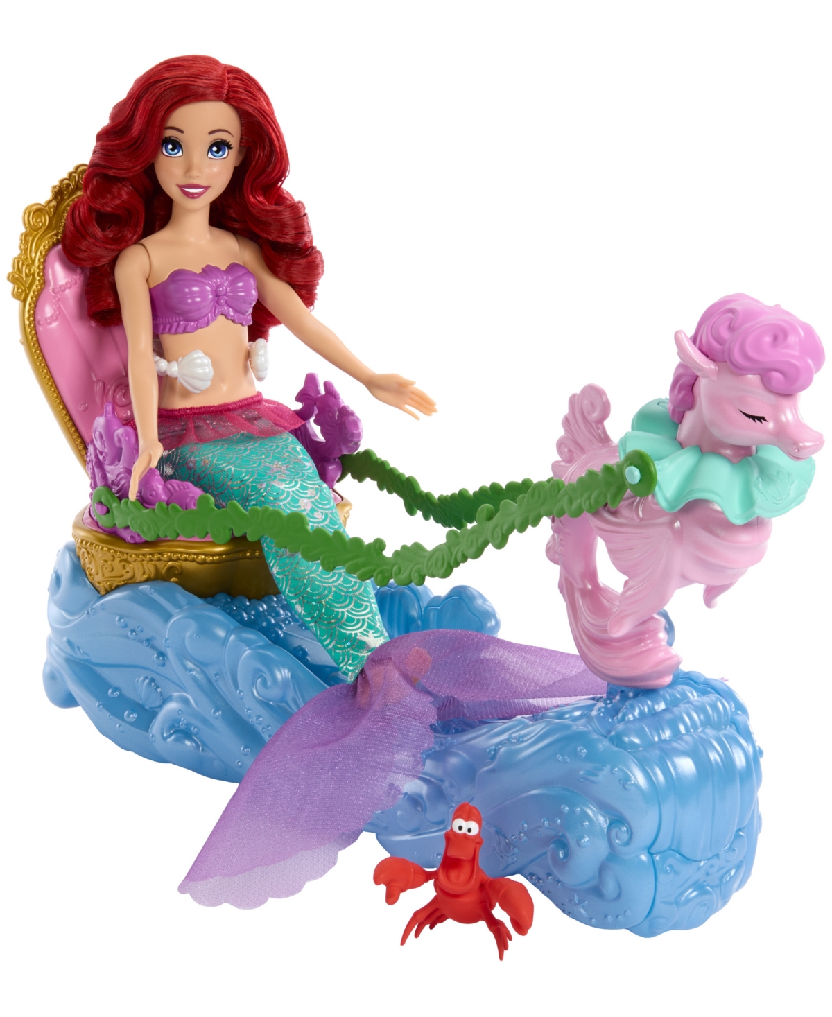 Disney Princess Ariel's Rolling Chariot With Mermaid Fashion Doll In Multi-color