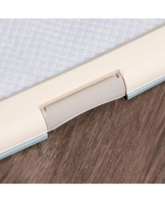  Pad Holder, Fits 17"x24" or Larger, Medium, Puppy Dog Pad Hoder, Secured Latches, Non-Skid Rubber Feet, High Polish Finish for Easy Cleaning, Leak Protection, Dog Potty Tray, Blue