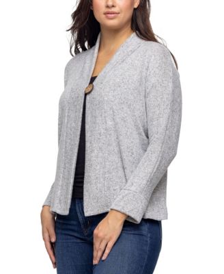 Women's Single Button Front Long Sleeve Cardigan