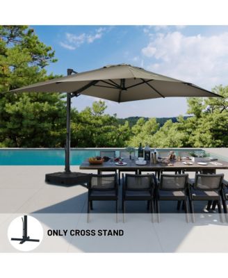 10x13 ft. 360° Rotation Square Cantilever Patio Umbrella with LED Light