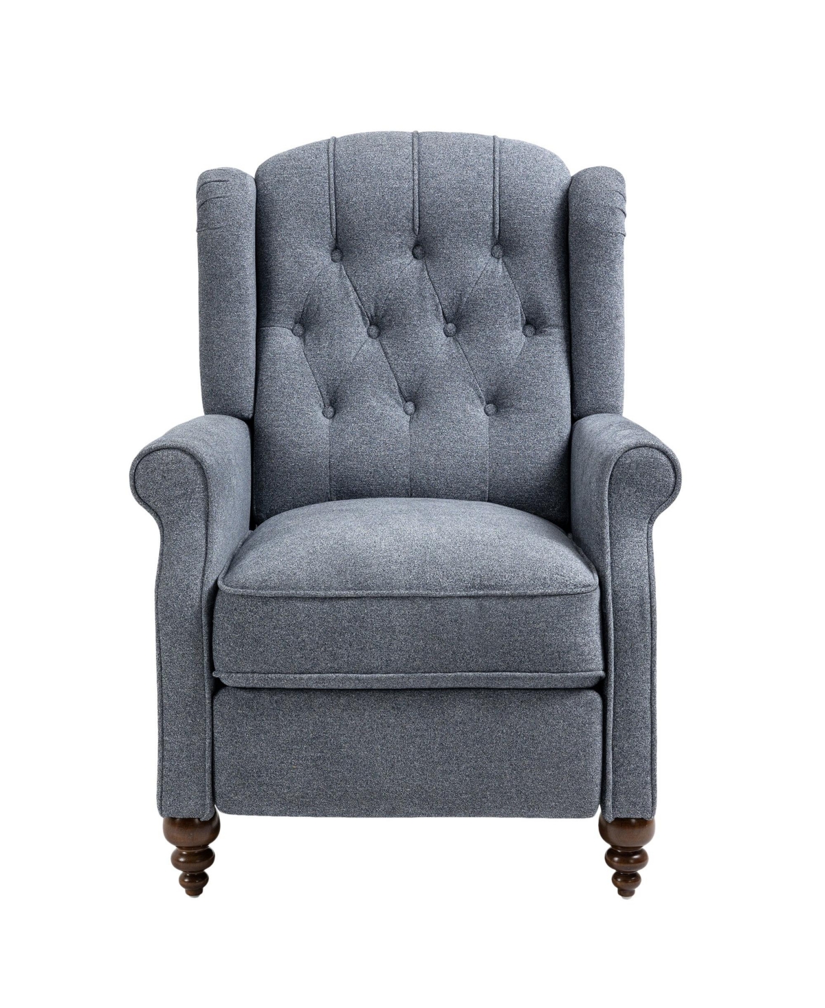 Boyel Living in. Elegant Nailhead Tufted Recliner, Push Back Accent Chair with Rubber Wooden Legs