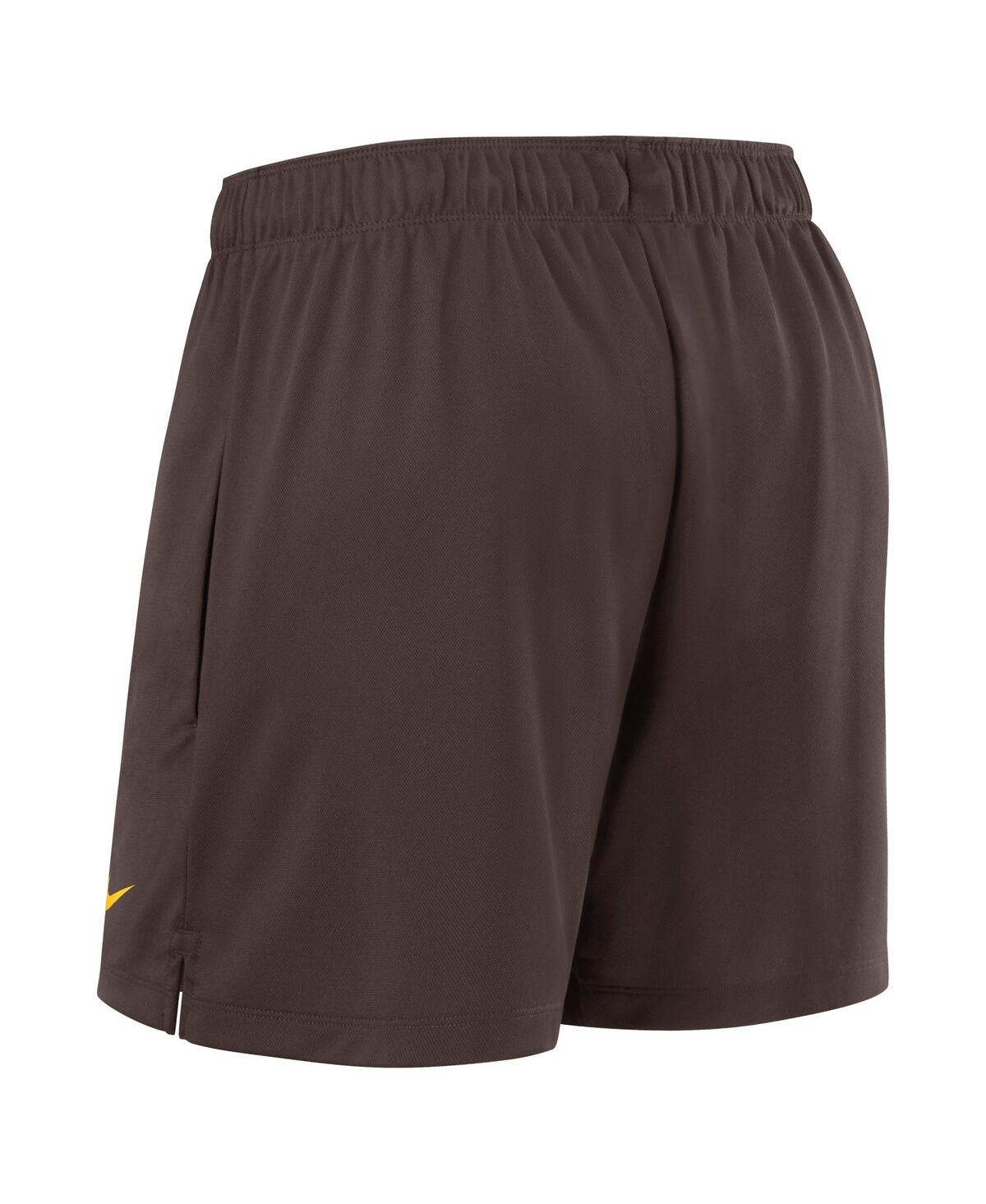 Nike San Diego Padres Authentic Collection Practice  Women's Dri-fit Mlb Shorts In Brown