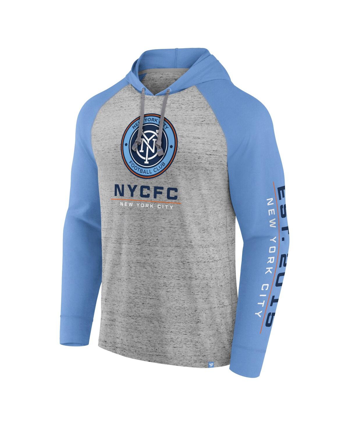 Fanatics Men'sNew York City Fc Deflection Raglan Pullover Hoodie - Steel