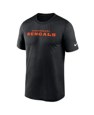 Men's Black Cincinnati Bengals Primetime Legend Wordmark Performance T-Shirt