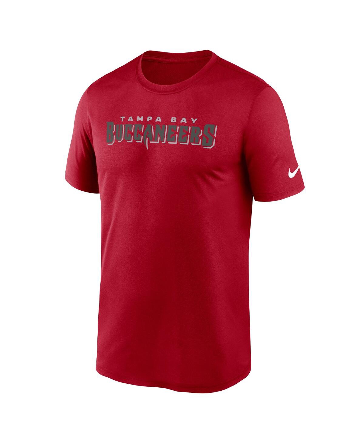 Nike Men'sTampa Bay Buccaneers Primetime Legend Wordmark Performance T-Shirt - Red