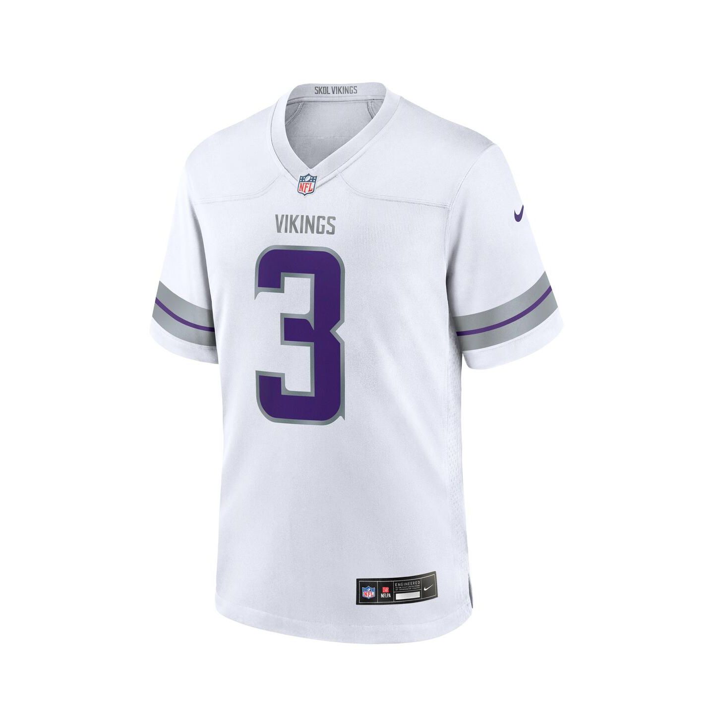 Мужской топ Fanatics Nike Jordan Addison White Minnesota Vikings Alternate Game Player Jersey — фото 2