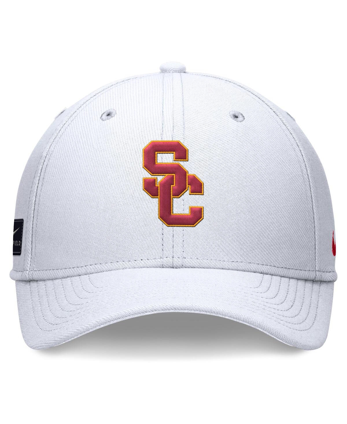Nike Men's White Usc Trojans 2024 On-field Swoosh Flex Hat In White