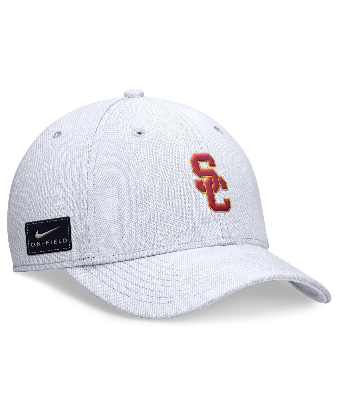 Nike Men's White Usc Trojans 2024 On-field Swoosh Flex Hat In White