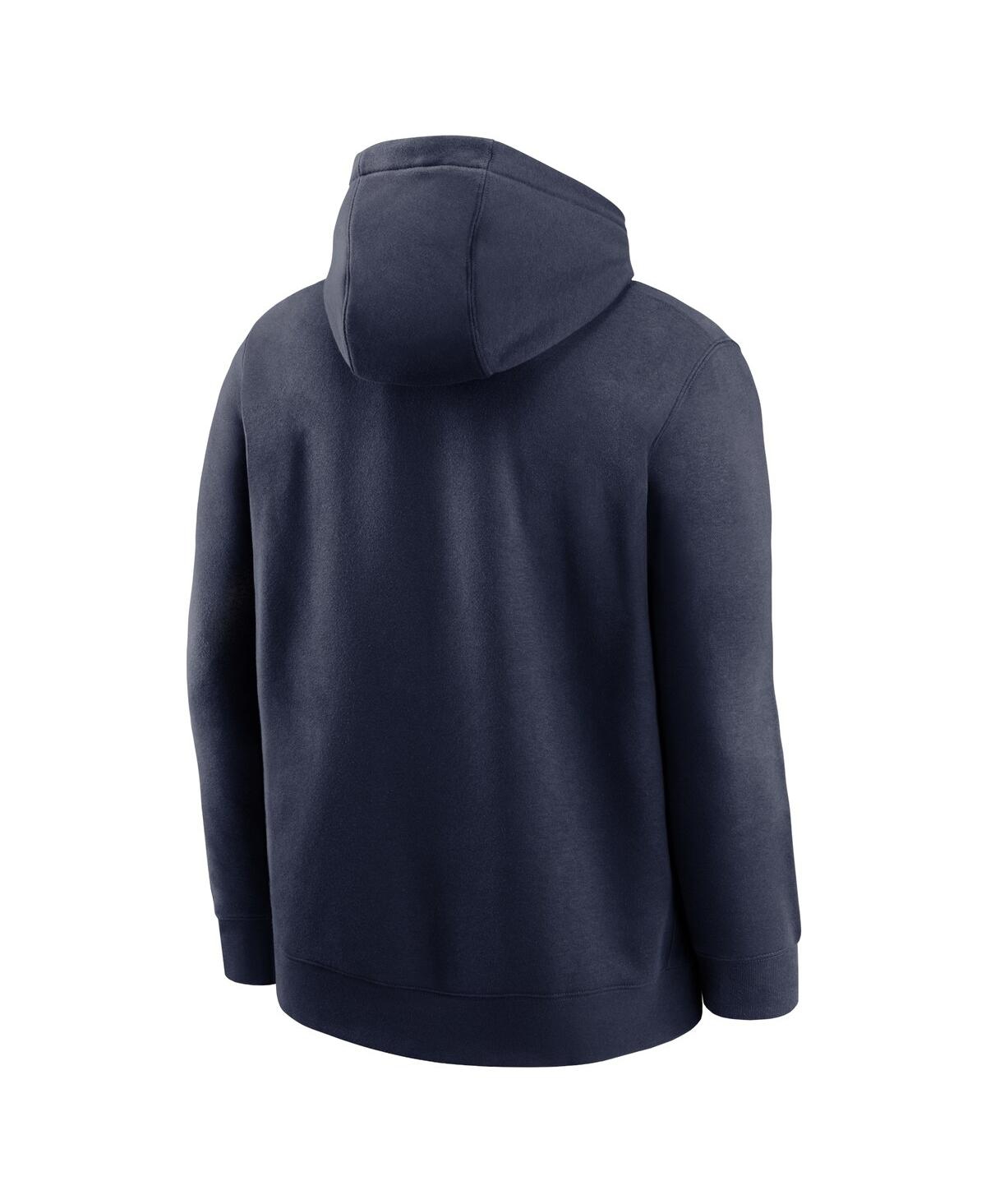 Nike Men's Navy West Virginia Mountaineers Legacy Foundational Two-hit Club Performance Pullover Hoodie In Navy